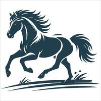 Dynamic Stallion Silhouette Design vector