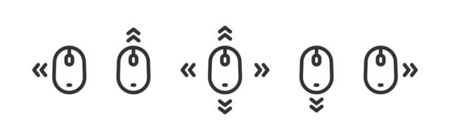 Computer mouse icon. Device scroll. Mouse cursor pointer. vector