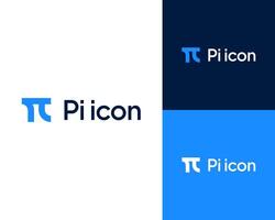 Pi Symbol Math Equation Algebra Mathematics Icon Modern Simple Logo Design Illustration vector