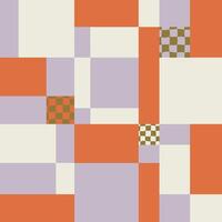 Abstract geometric seamless pattern. Mosaic grid nostalgic 2000s style background. Minimalistic retro style illustration. vector