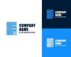 Asic Miner Mining Crypto Bitcoin Fan CPU Hardware Line Icon Logo Design Illustration vector
