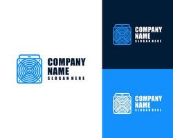 Asic Miner Mining Crypto Bitcoin Fan CPU Hardware Line Art Icon Logo Design Illustration vector