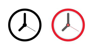 Wall clock icon in flat design. Time sign symbol vector
