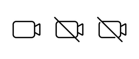 call outline icon in generic style. Virtual camera sign symbol vector