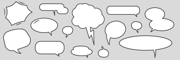 Various bubbles for communication. Set of word bubbles. vector