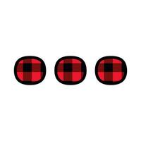 Alphabet number punctuation mark font, red lumberjack plaid pattern for Ellipsis Marks vector