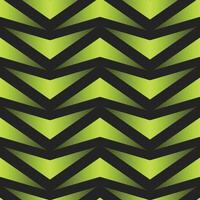 Dynamic lime green triangles interlock in a sharp chevron pattern against a deep black background, creating a vibrant and energetic visual rhythm. vector