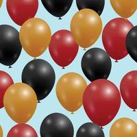 Colorful seamless pattern with balloons on blue background vector