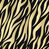 Gold and black zebra skin pattern seamless pattern background vector