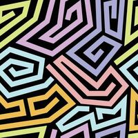 Abstract colorful Lines Pattern Fashion Ornament Psychedelic Stripe seamless pattern background vector