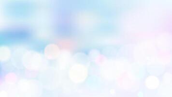 Bokeh lights on blurred soft blue and pink background. Romantic abstract design vector
