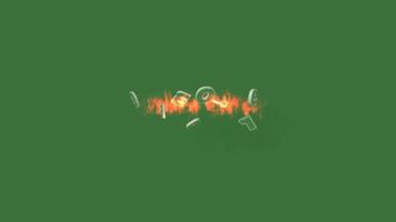 4k burning text animation. Happy New Year, Verses, and Game Over. Text effect transitions, and green screen background video