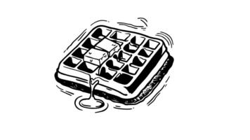Animation forms a waffle icon sketch video
