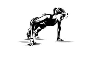 forms a sketch of a push up icon video