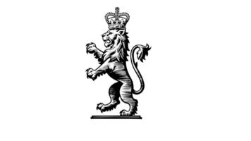 animation forms a sketch of the lion and crown icon video