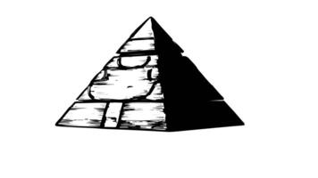 forms a sketch of a pyramid icon video