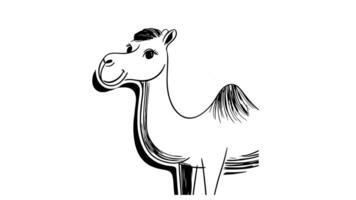forms a sketch of a camel icon video