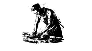 a sketch of a shoemaker icon video