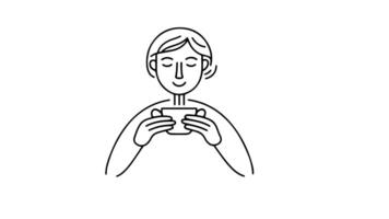 sketch of a drinking icon using a cup video