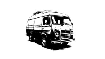 Animation forms a sketch of a van icon video