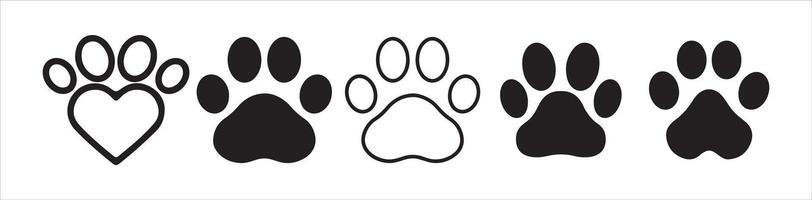 Paw icon set. for mobile concept and web design. vector