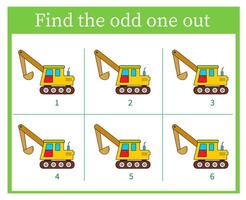 Task for development of attention and logic. Kids activity page. illustration vector