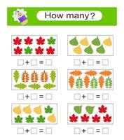 Activity for kids. Number range up to 10. vector