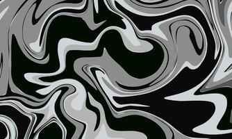 a black and white marble pattern with swirls. Abstract Liquid Texture for Background or Wallpaper vector