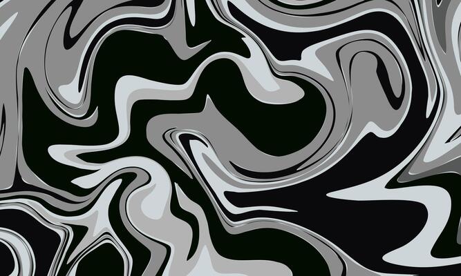 a black and white marble pattern with swirls. Abstract Liquid Texture for Background or Wallpaper