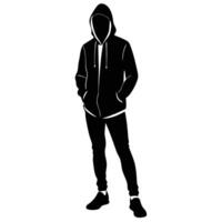 Exploring Unique Hoodie Silhouette Styles vector
