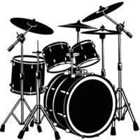 Exploring Unique Drum Kit Silhouettes vector