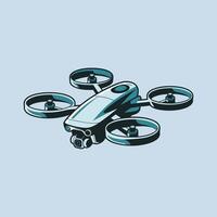 Cartoon style illustration of a drone. vector