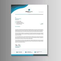 Gradient minimal letterhead vector