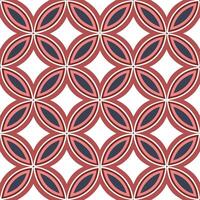 Abstract Geometric Red and Gray Interlocking Floral Seamless Pattern vector