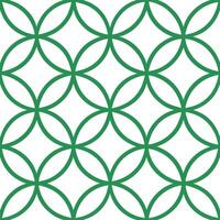 Abstract Geometric Green Circle Pattern Seamless Design Texture vector