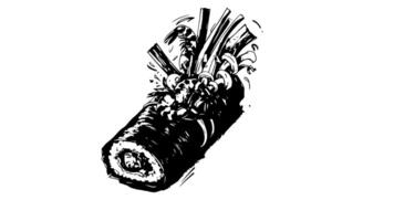 forms a sketch of the Gimbap icon from Korea video