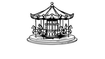 a sketch of a merry-go-round icon video