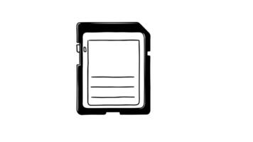 forms a sketch of a memory card icon video