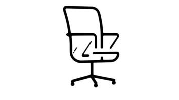 forms a sketch of an office chair icon video
