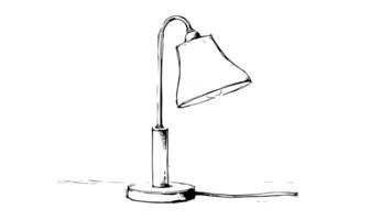 forms a sketch of the learning lamp icon video