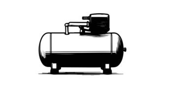 forms a sketch of the air compressor icon video