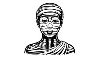 forms a sketch of a mummy icon video