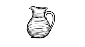 forms a sketch of a jug icon video