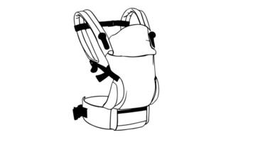 forms a sketch of a baby carrier icon video