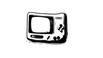 forms a sketch of the game console icon video