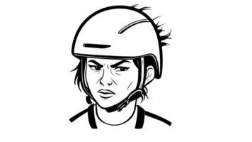 forms a sketch of an icon for wearing a bicycle helmet video