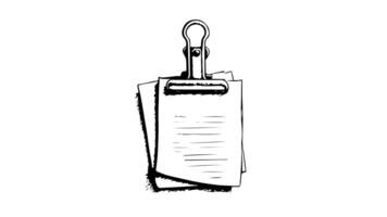 forms a sketch of the paperclip icon video