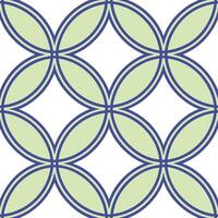 Abstract Geometric Pattern Pale Green and Blue Circles Seamless Design vector