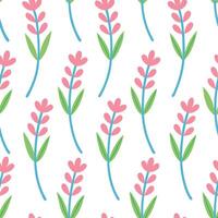 Pink Flower Seamless Pattern Spring Floral Design, Nature Background vector