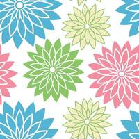 Pastel Floral Seamless Pattern Spring Bloom Design Background vector